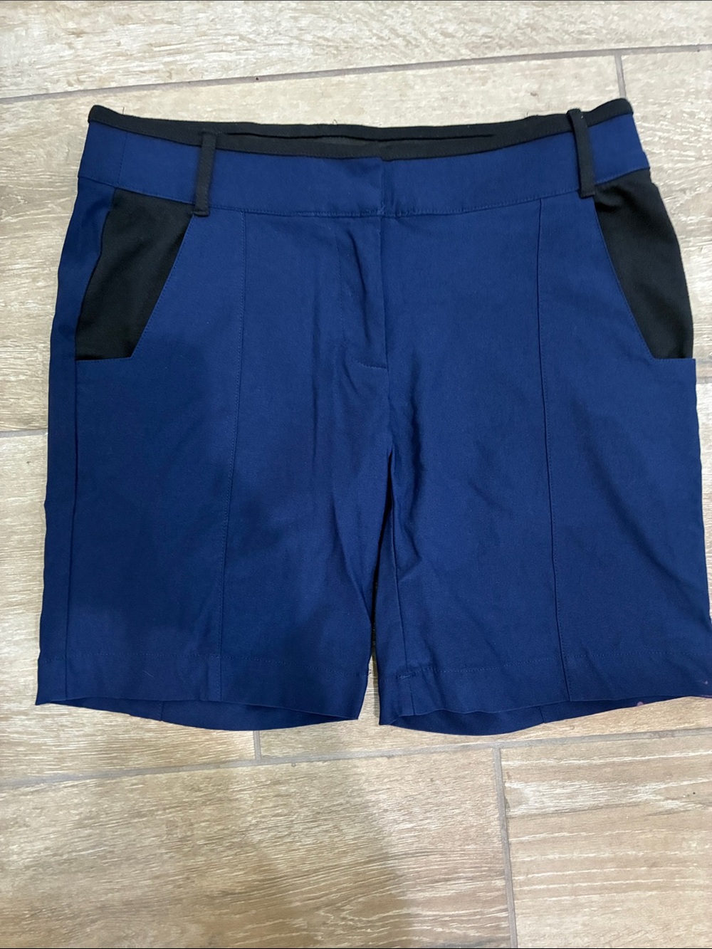 Classic Navy Women's Shorts with Black Trim